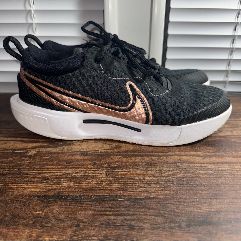 Nike Womens Court Zoom Pro DH0990-091 Black Basketball Shoes Sneakers Size 8